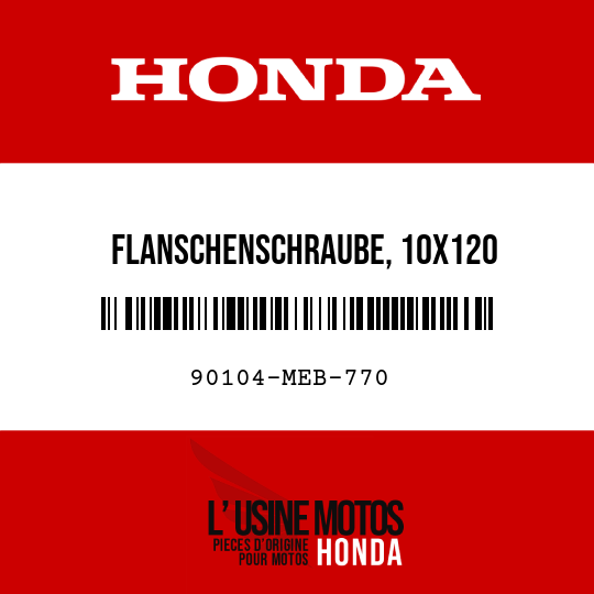 image de 90104-MEB-770 FLANSCHENSCHRAUBE, 10X120
