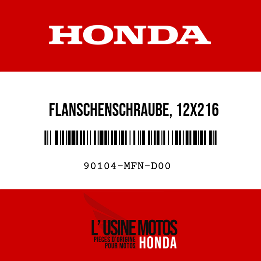 image de 90104-MFN-D00 FLANSCHENSCHRAUBE, 12X216