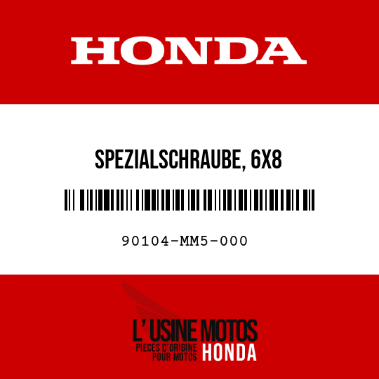 image de 90104-MM5-000 SPEZIALSCHRAUBE, 6X8