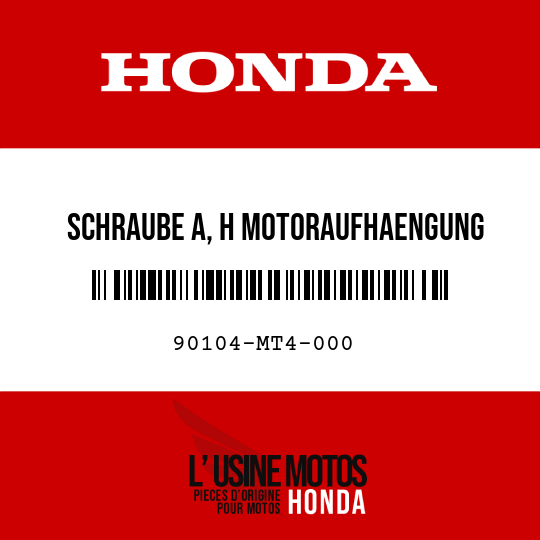 image de 90104-MT4-000 SCHRAUBE A, H MOTORAUFHAENGUNG UNTEN