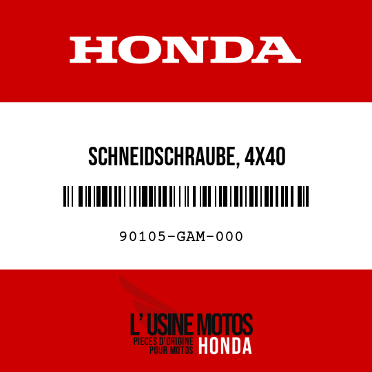 image de 90105-GAM-000 SCHNEIDSCHRAUBE, 4X40