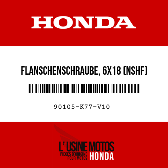 image de 90105-K77-V10 FLANSCHENSCHRAUBE, 6X18 (NSHF)