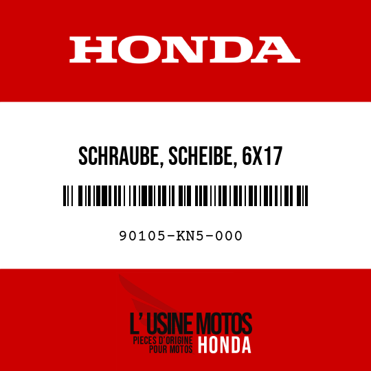 image de 90105-KN5-000 SCHRAUBE, SCHEIBE, 6X17