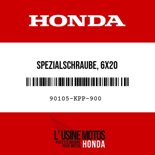 image de 90105-KPP-900 SPEZIALSCHRAUBE, 6X20
