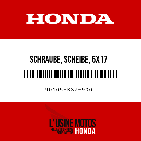 image de 90105-KZZ-900 SCHRAUBE, SCHEIBE, 6X17