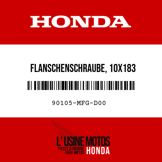image de 90105-MFG-D00 FLANSCHENSCHRAUBE, 10X183