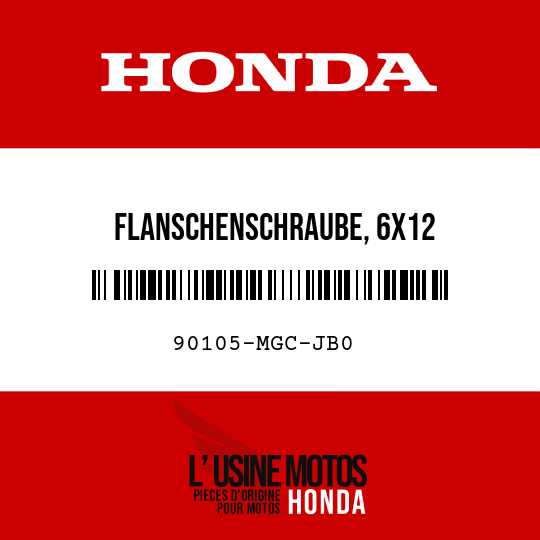 image de 90105-MGC-JB0 FLANSCHENSCHRAUBE, 6X12