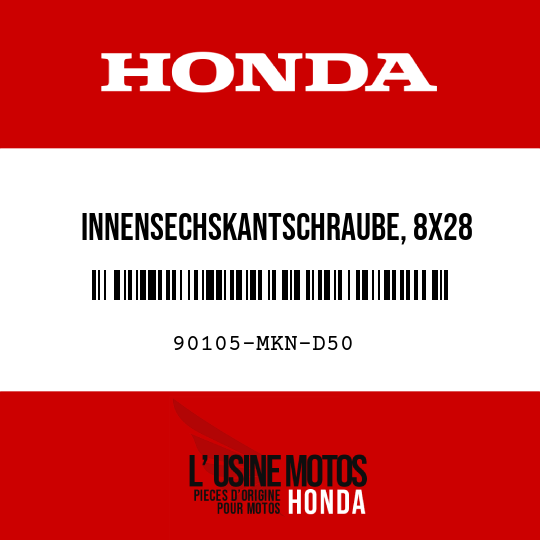 image de 90105-MKN-D50 INNENSECHSKANTSCHRAUBE, 8X28
