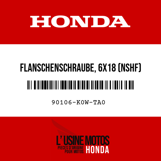 image de 90106-K0W-TA0 FLANSCHENSCHRAUBE, 6X18 (NSHF)
