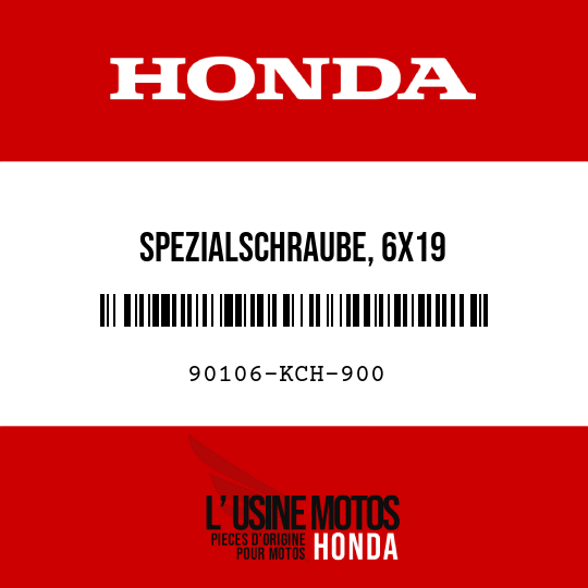 image de 90106-KCH-900 SPEZIALSCHRAUBE, 6X19
