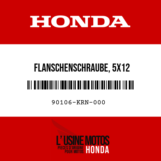 image de 90106-KRN-000 FLANSCHENSCHRAUBE, 5X12