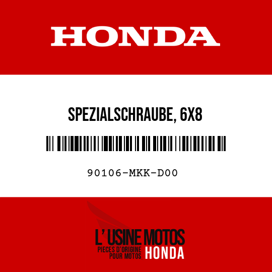 image de 90106-MKK-D00 SPEZIALSCHRAUBE, 6X8