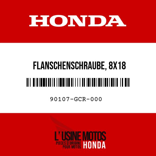 image de 90107-GCR-000 FLANSCHENSCHRAUBE, 8X18