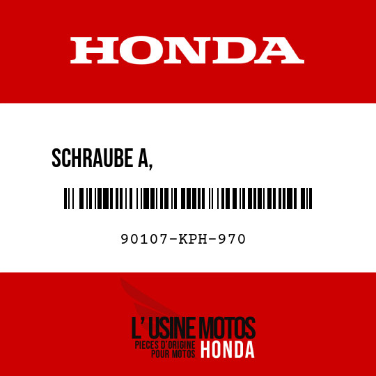 image de 90107-KPH-970 SCHRAUBE A,                   VERKLEIDUNGSAUSRICHTUNG