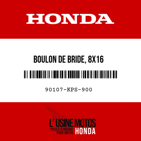 image de 90107-KPS-900 BOULON DE BRIDE, 8X16