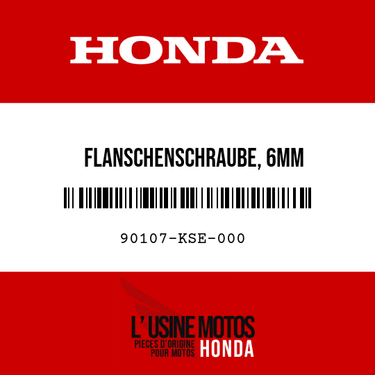 image de 90107-KSE-000 FLANSCHENSCHRAUBE, 6MM