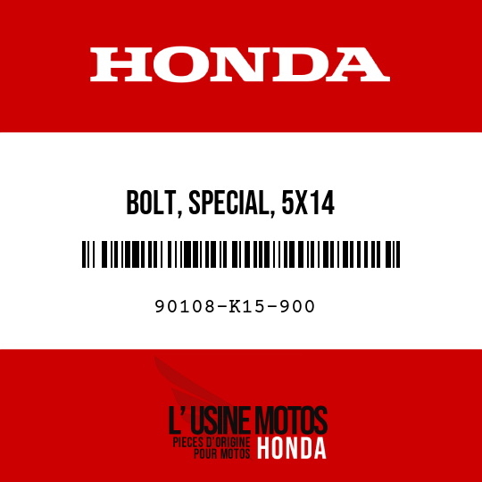 image de 90108-K15-900 BOLT, SPECIAL, 5X14