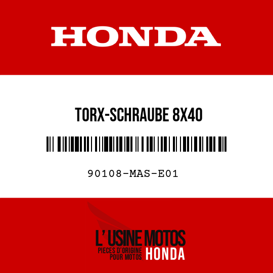 image de 90108-MAS-E01 TORX-SCHRAUBE 8X40
