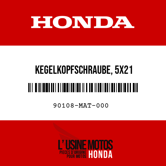 image de 90108-MAT-000 KEGELKOPFSCHRAUBE, 5X21