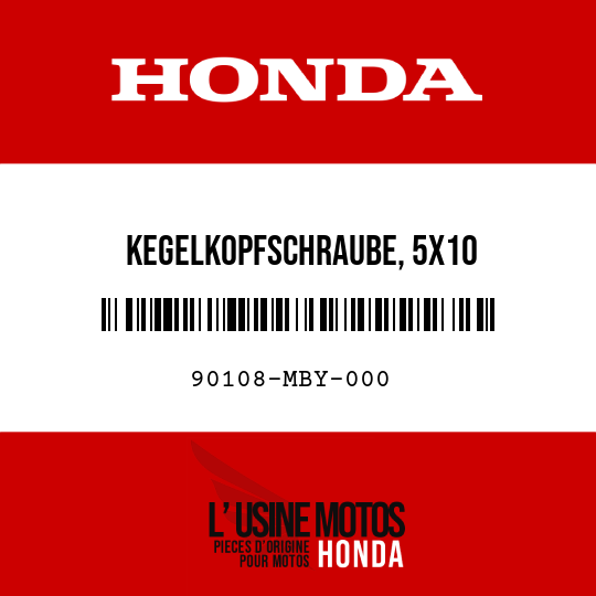 image de 90108-MBY-000 KEGELKOPFSCHRAUBE, 5X10