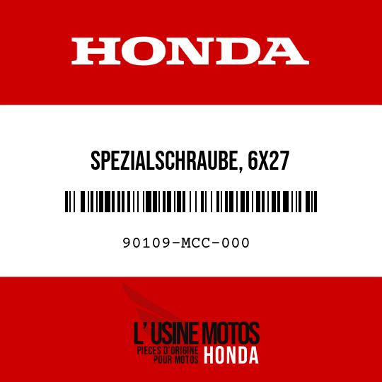 image de 90109-MCC-000 SPEZIALSCHRAUBE, 6X27