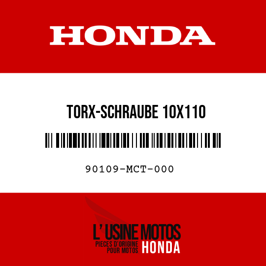 image de 90109-MCT-000 TORX-SCHRAUBE 10X110