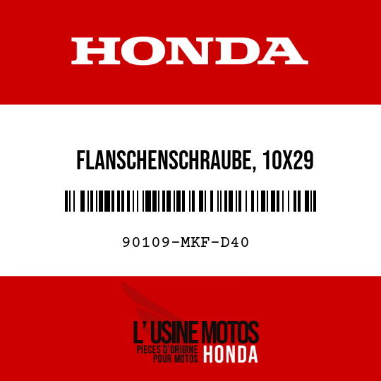 image de 90109-MKF-D40 FLANSCHENSCHRAUBE, 10X29