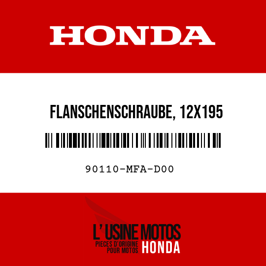 image de 90110-MFA-D00 FLANSCHENSCHRAUBE, 12X195
