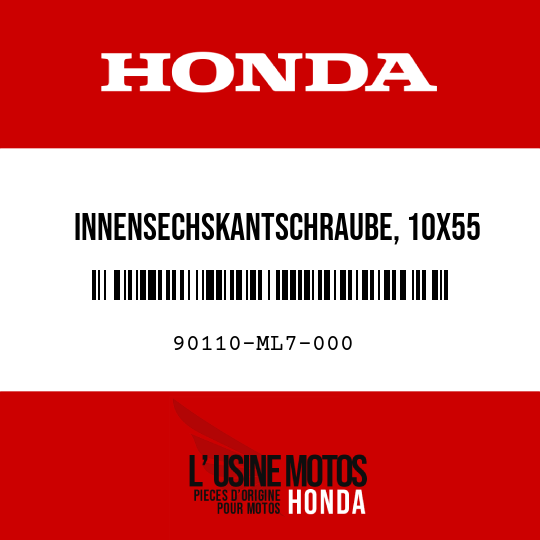 image de 90110-ML7-000 INNENSECHSKANTSCHRAUBE, 10X55