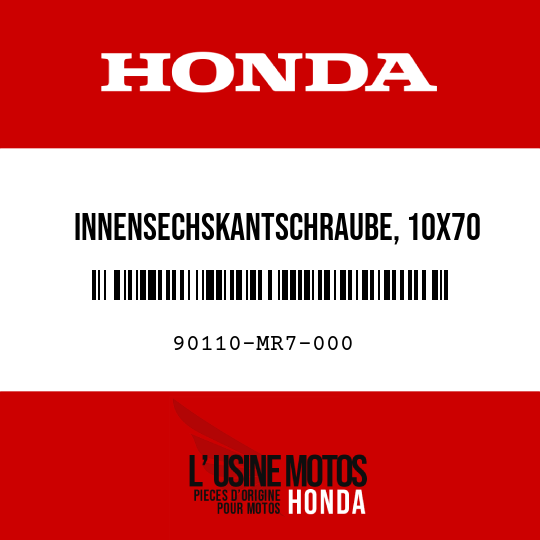 image de 90110-MR7-000 INNENSECHSKANTSCHRAUBE, 10X70