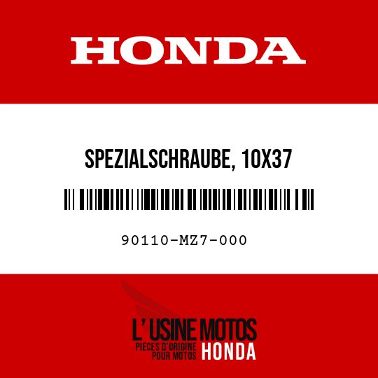 image de 90110-MZ7-000 SPEZIALSCHRAUBE, 10X37