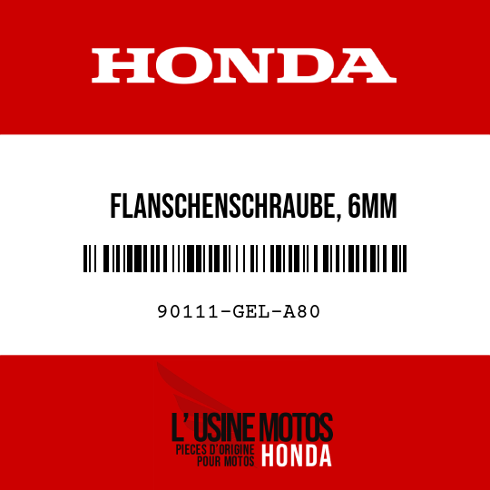 image de 90111-GEL-A80 FLANSCHENSCHRAUBE, 6MM