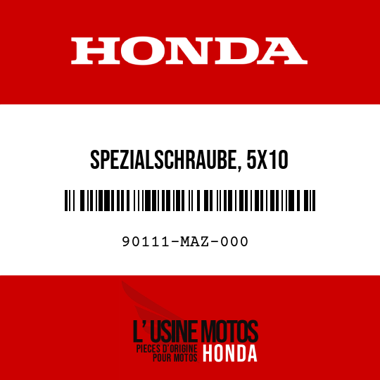 image de 90111-MAZ-000 SPEZIALSCHRAUBE, 5X10