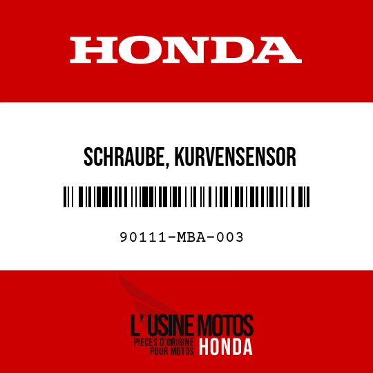 image de 90111-MBA-003 SCHRAUBE, KURVENSENSOR