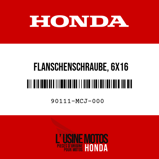 image de 90111-MCJ-000 FLANSCHENSCHRAUBE, 6X16