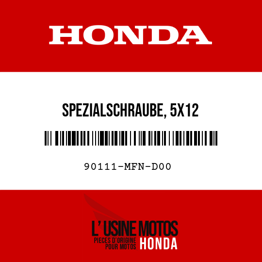 image de 90111-MFN-D00 SPEZIALSCHRAUBE, 5X12