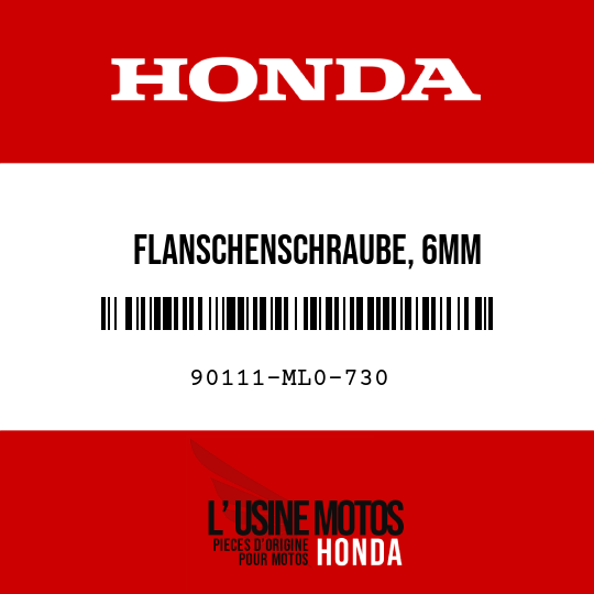 image de 90111-ML0-730 FLANSCHENSCHRAUBE, 6MM