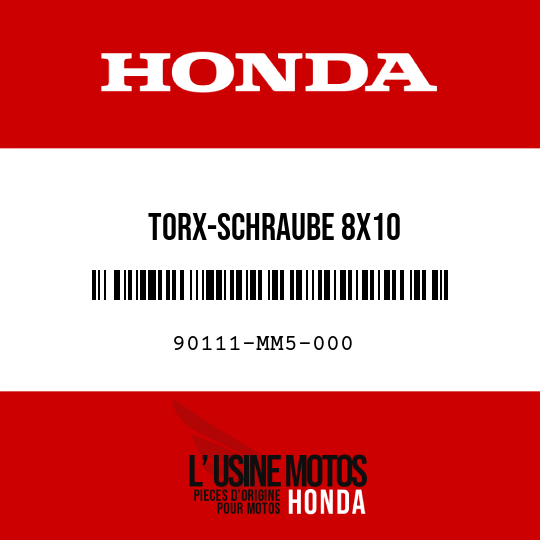 image de 90111-MM5-000 TORX-SCHRAUBE 8X10