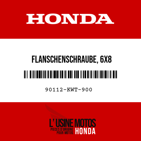 image de 90112-KWT-900 FLANSCHENSCHRAUBE, 6X8