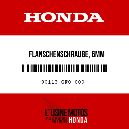 image de 90113-GF0-000 FLANSCHENSCHRAUBE, 6MM