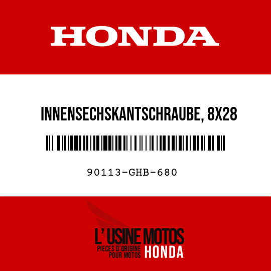 image de 90113-GHB-680 INNENSECHSKANTSCHRAUBE, 8X28