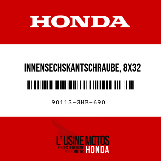 image de 90113-GHB-690 INNENSECHSKANTSCHRAUBE, 8X32