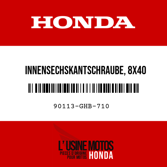 image de 90113-GHB-710 INNENSECHSKANTSCHRAUBE, 8X40