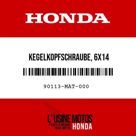 image de 90113-MAT-000 KEGELKOPFSCHRAUBE, 6X14