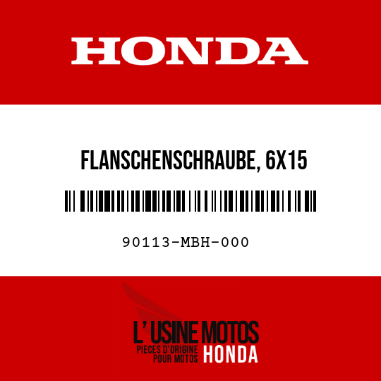 image de 90113-MBH-000 FLANSCHENSCHRAUBE, 6X15