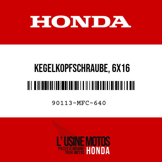 image de 90113-MFC-640 KEGELKOPFSCHRAUBE, 6X16
