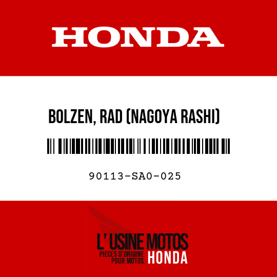 image de 90113-SA0-025 BOLZEN, RAD (NAGOYA RASHI)