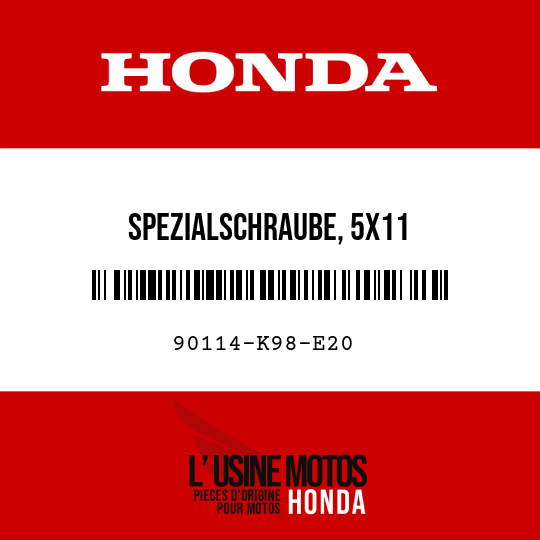 image de 90114-K98-E20 SPEZIALSCHRAUBE, 5X11