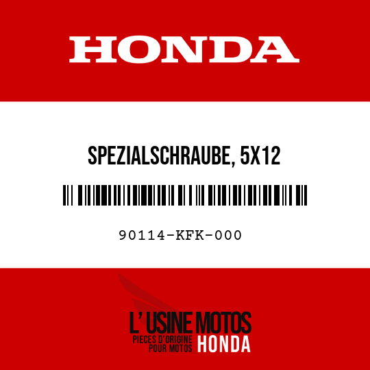 image de 90114-KFK-000 SPEZIALSCHRAUBE, 5X12