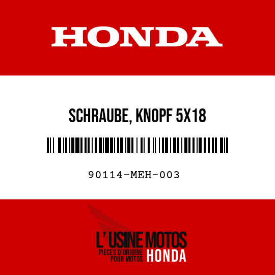 image de 90114-MEH-003 SCHRAUBE, KNOPF 5X18